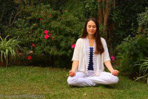 Meditating int woman